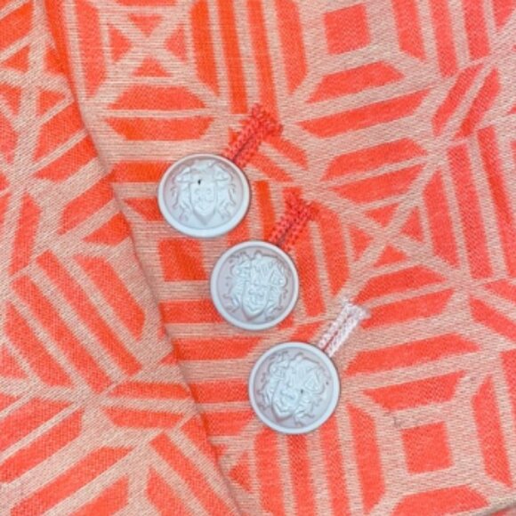 The Academy Blazer in bright coral and white size L 12 - Picture 3 of 5